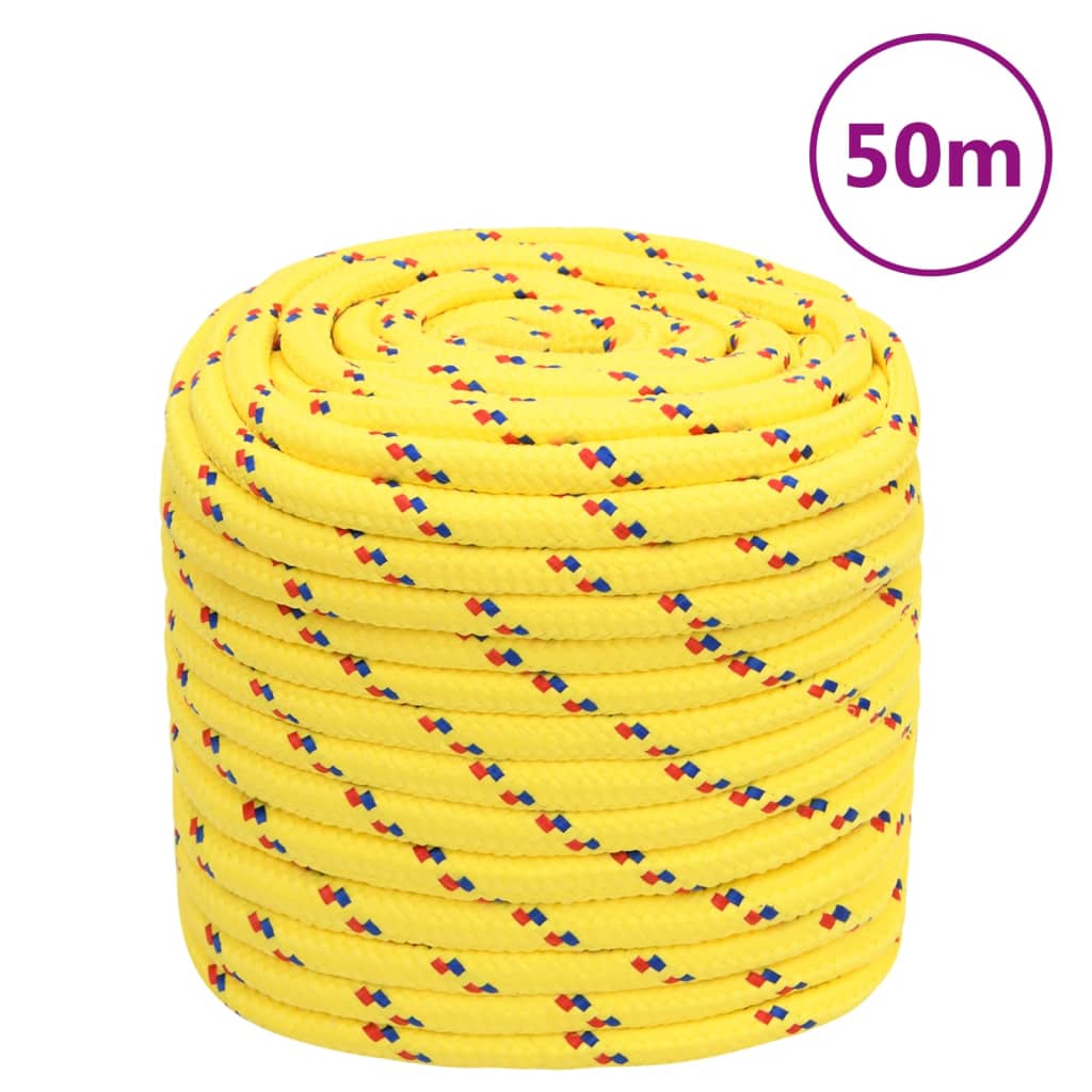 Vidaxl corde de bateau 18 mm 50 m polypropylène jaune