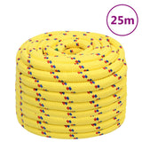 Vidaxxl corde de bateau 20 mm 25 m polypropylène jaune