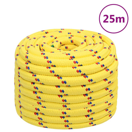 Vidaxxl corde de bateau 20 mm 25 m polypropylène jaune