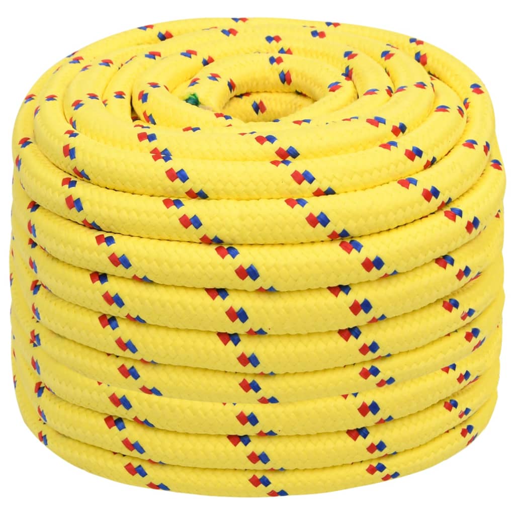 Vidaxxl corde de bateau 20 mm 25 m polypropylène jaune