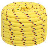 Vidaxxl corde de bateau 20 mm 25 m polypropylène jaune
