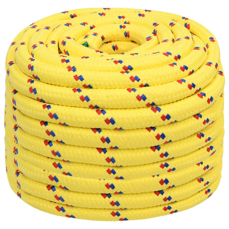 Vidaxxl corde de bateau 20 mm 25 m polypropylène jaune