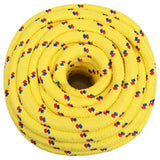 Vidaxxl corde de bateau 20 mm 25 m polypropylène jaune