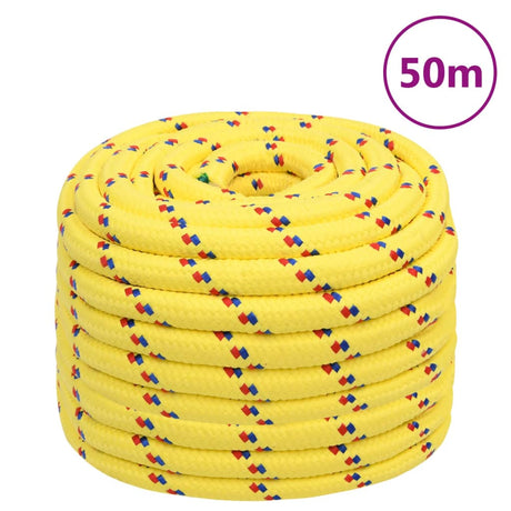 Vidaxxl corde de bateau 20 mm 50 m polypropylène jaune