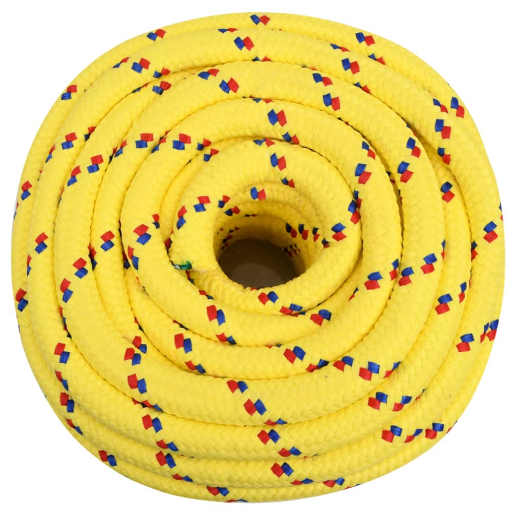 Vidaxxl corde de bateau 20 mm 50 m polypropylène jaune