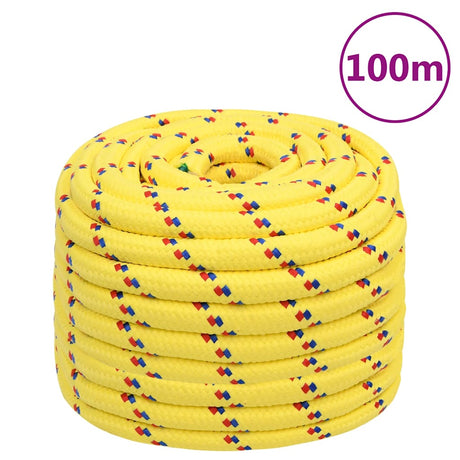 Vidaxl corde de bateau 20 mm 100 m polypropylène jaune
