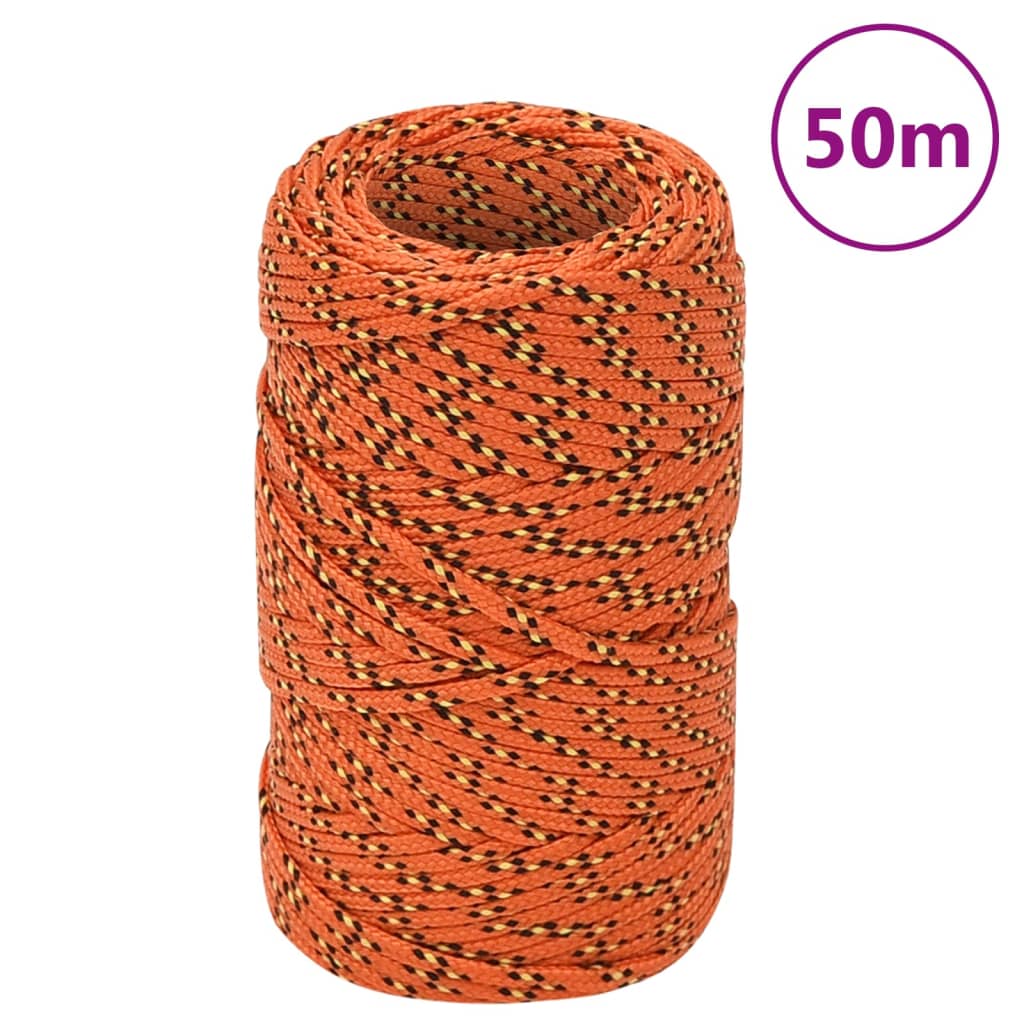 Vidaxl Boot Rope 2 mm 50 m Polropylen orange