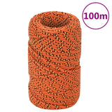 Corde de bateau vidaxl 2 mm 100 m en orange en polypropylène
