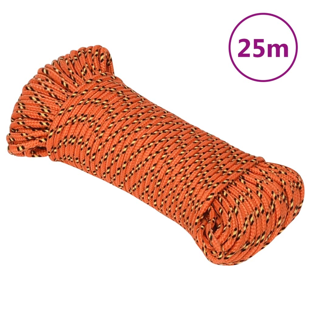 Vidaxl Boat Rope 3 mm 25 m polypropylen orange