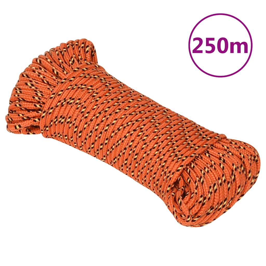 Vidaxl corde de bateau 5 mm 250 m polypropylène orange