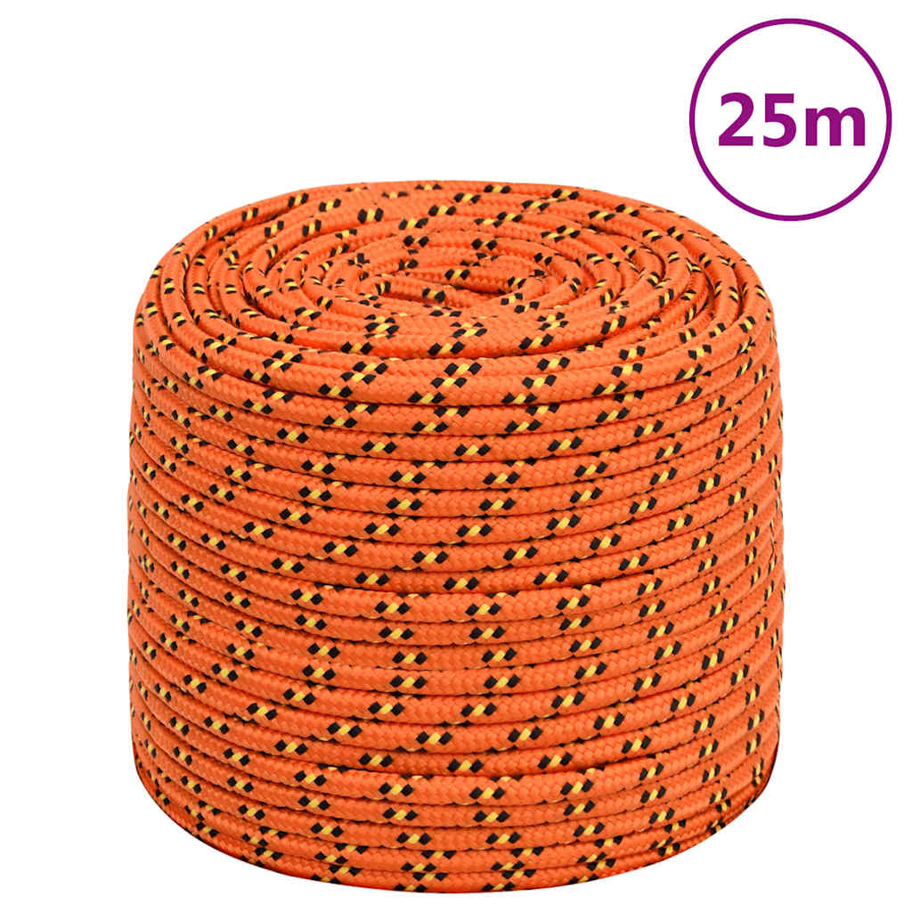 Vidaxl corde de bateau 6 mm 25 m polypropylène orange