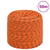 Corde à bateau Vidaxl 6 mm 50 m d'orange en polypropylène