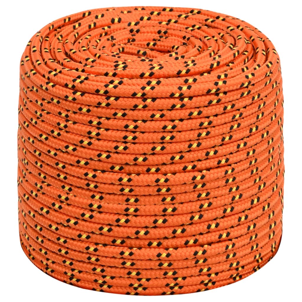 Corde à bateau Vidaxl 6 mm 50 m d'orange en polypropylène
