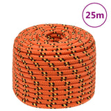 Vidaxl boottouw 12 mm 25 m polypropyleen oranje