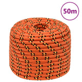 Vidaxxl corde de bateau 12 mm 50 m polypropylène orange