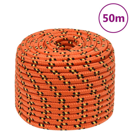 Vidaxxl corde de bateau 12 mm 50 m polypropylène orange
