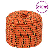 VidaXL corde de bateau 12 mm 250 m polypropylène orange