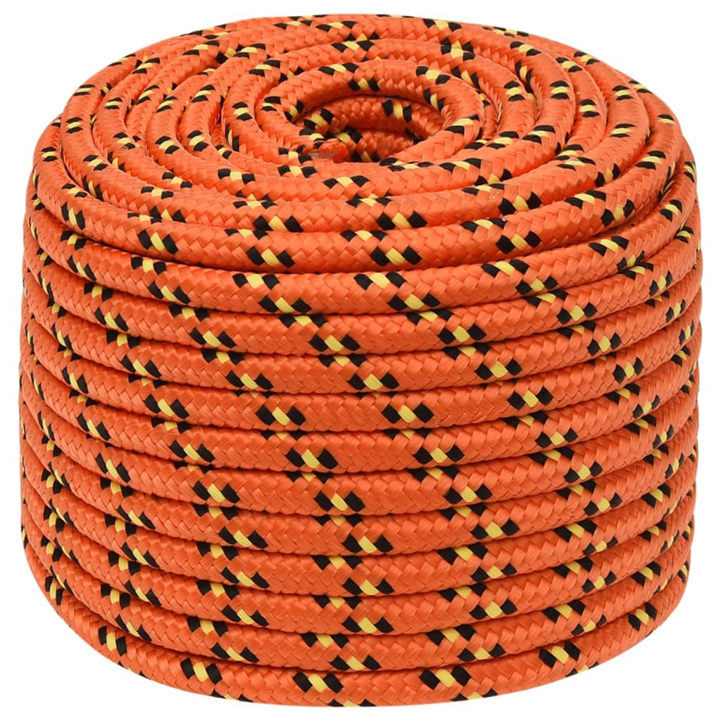 Vidaxxl corde de bateau 14 mm 25 m polypropylène orange