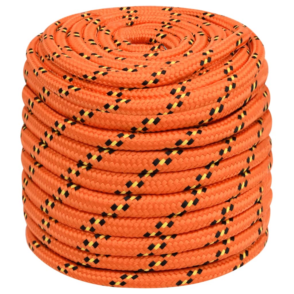 Vidaxxl corde de bateau 16 mm 25 m polypropylène orange