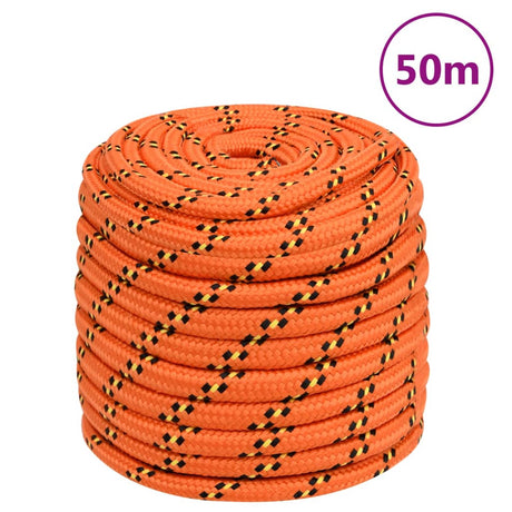 Vidaxxl corde de bateau 16 mm 50 m polypropylène orange