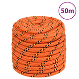 Vidaxxl corde de bateau 16 mm 50 m polypropylène orange