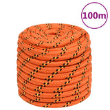 Vidaxl corde de bateau 16 mm 100 m polypropylène orange