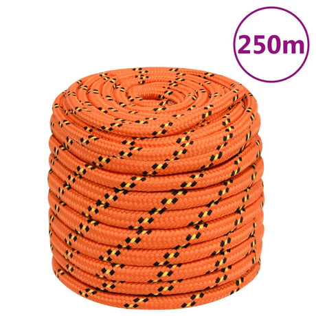 Corde de bateau vidaxl 16 mm 250 m en orange en polypropylène