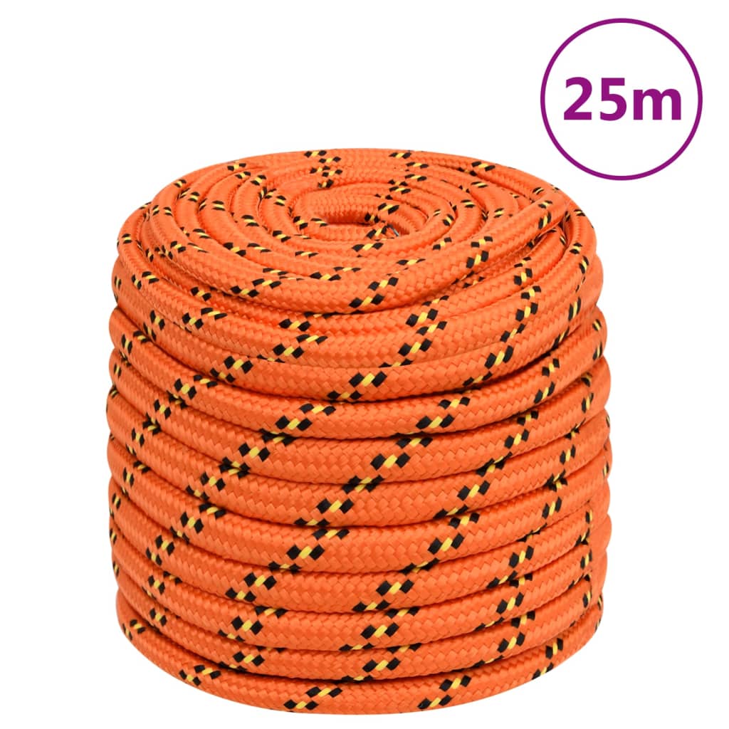 Vidaxxl corde de bateau 18 mm 25 m polypropylène orange