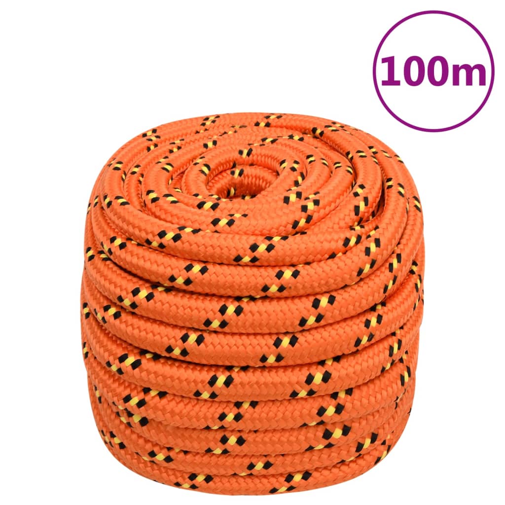 VidaXL corde de bateau 20 mm 100 m polypropylène orange