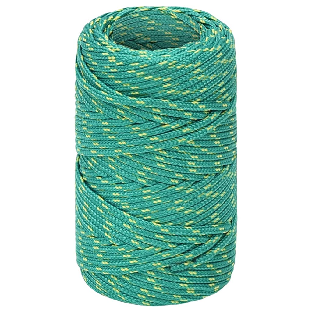 Corde à bateau Vidaxl 2 mm 25 m vert en polypropylène