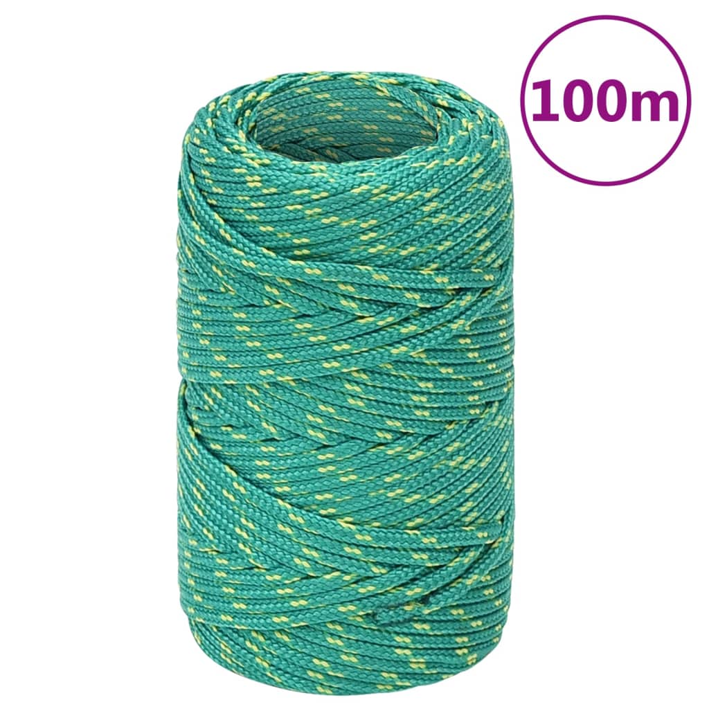 Vidaxl Boat Rope 2 mm 100 m polypropylengrøn