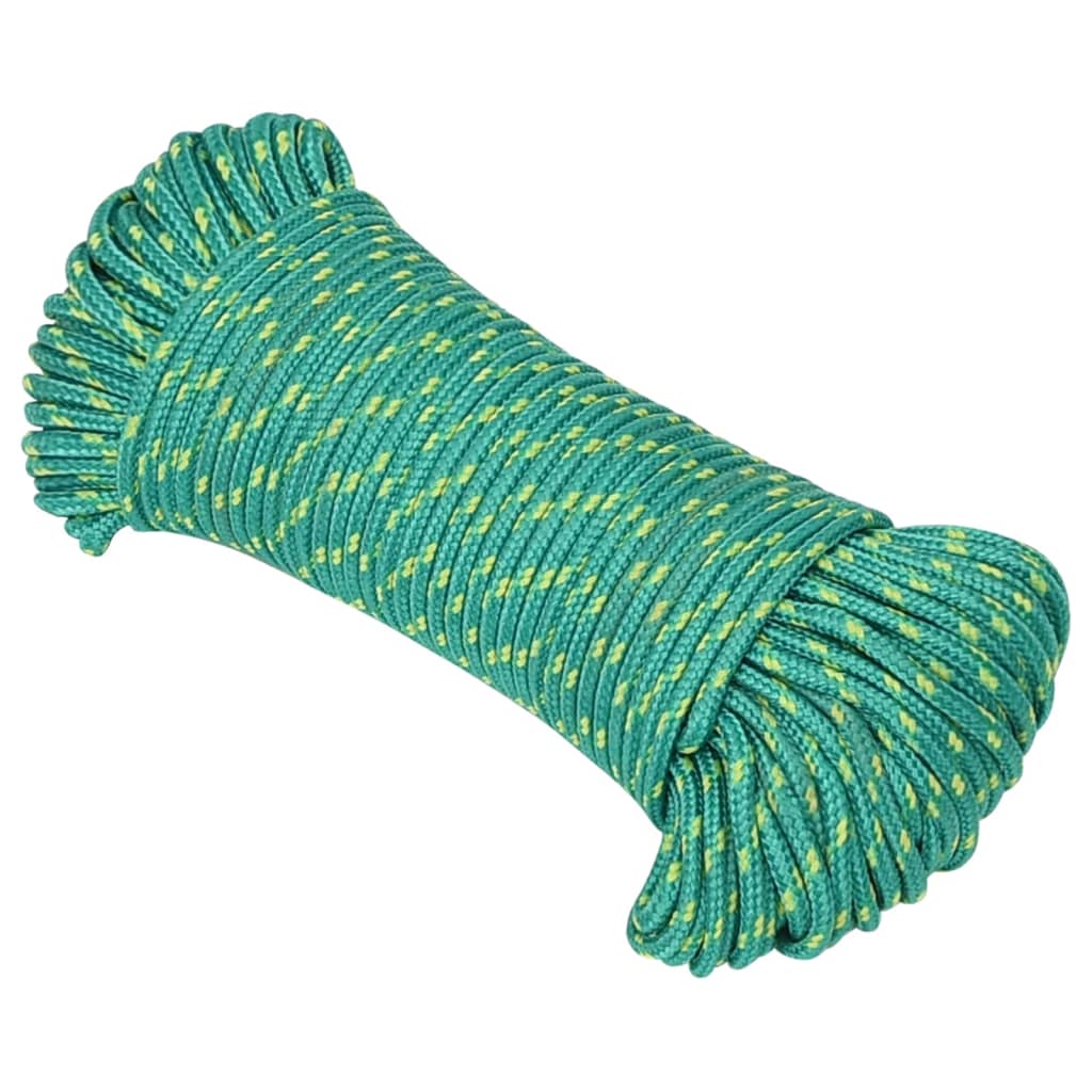 Vidaxl corde de bateau 3 mm 250 m polypropylène vert