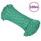 Vidaxl corde de bateau 4 mm 100 m polypropylène vert