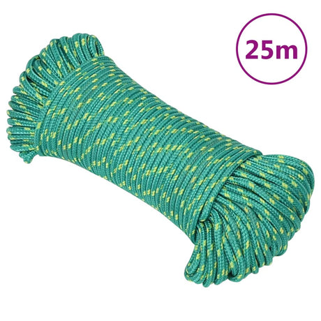 Vidaxxl corde de bateau 5 mm 25 m polypropylène vert