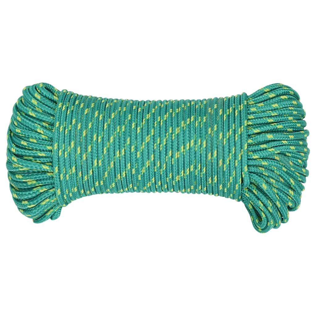 Corde à bateau Vidaxl 5 mm 250 m de polypropylène vert