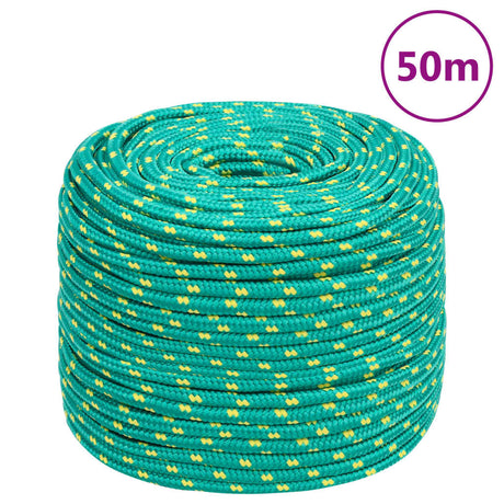 Vidaxl corde de bateau 8 mm 50 m polypropylène vert