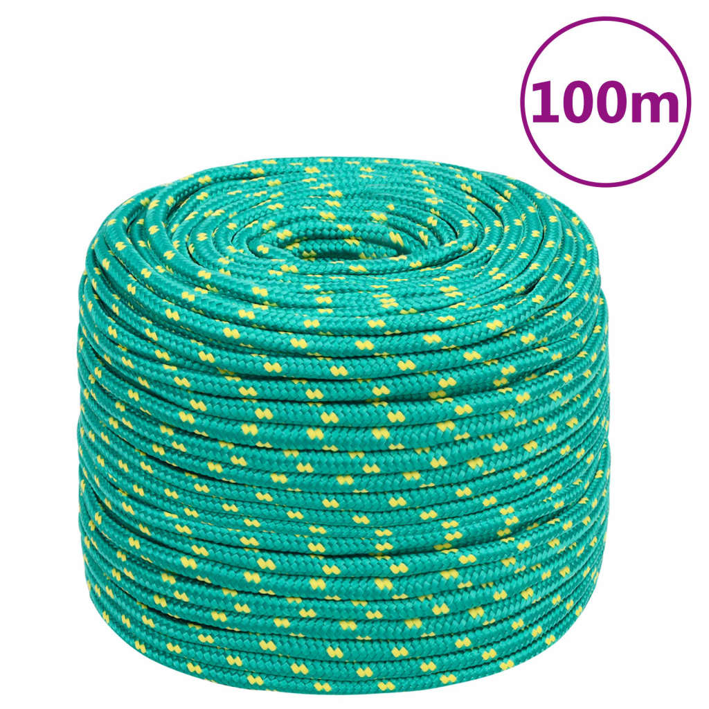 Corde à bateau Vidaxl 8 mm 100 m vert polypropène