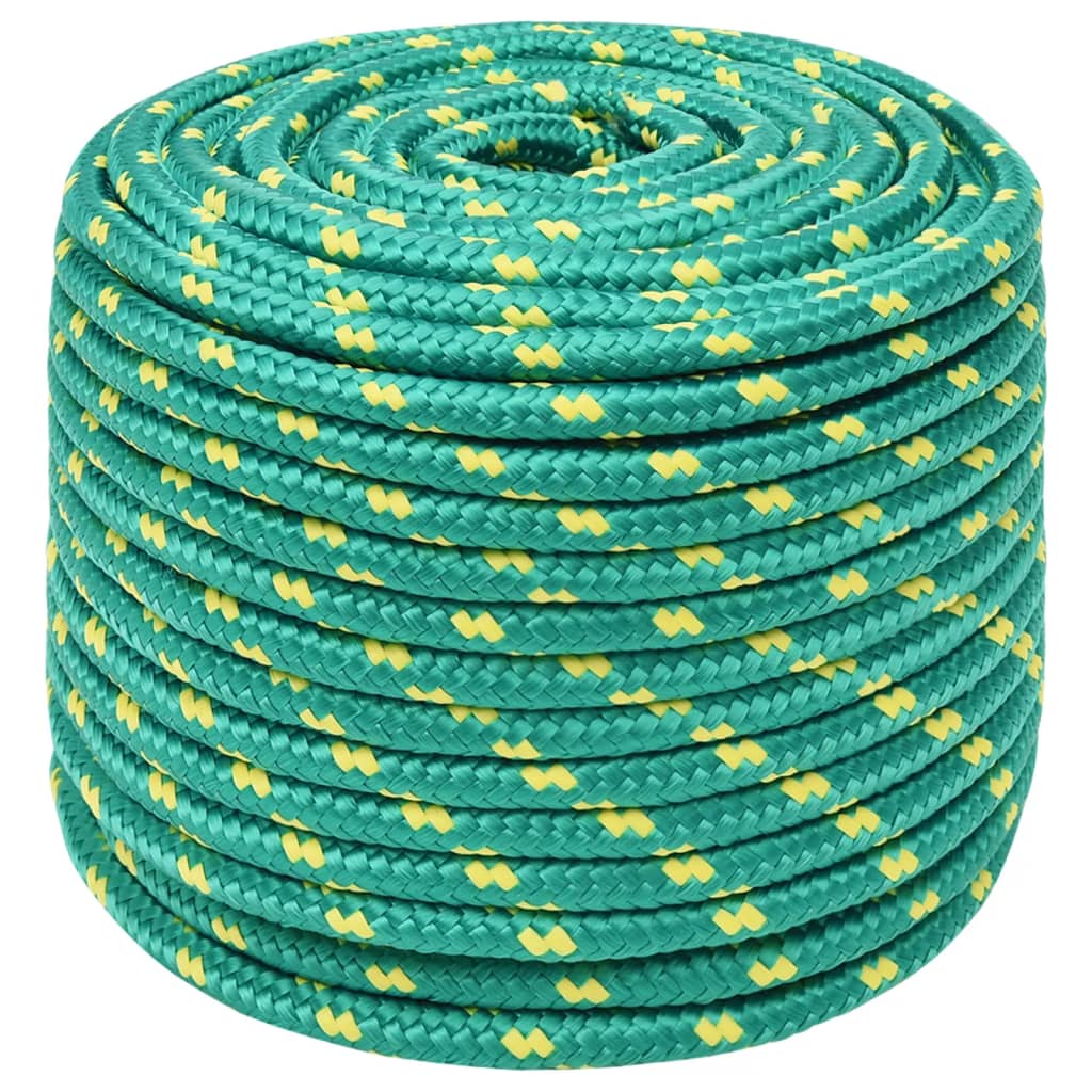 Vidaxl boat rope 12 mm 50 m polypropylene green