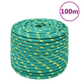 Vidaxxl corde de bateau 12 mm 100 m polypropylène vert