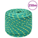 Corde à bateau Vidaxl 12 mm 250 m de polypropylène vert