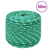 Vidaxxl corde de bateau 14 mm 50 m polypropylène vert