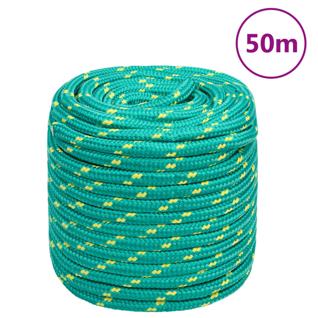 Vidaxl boottouw 18 mm 50 m polypropyleen groen