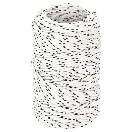 Corde de bateau vidaxl tressée 2 mmx25 m en polyester blanc