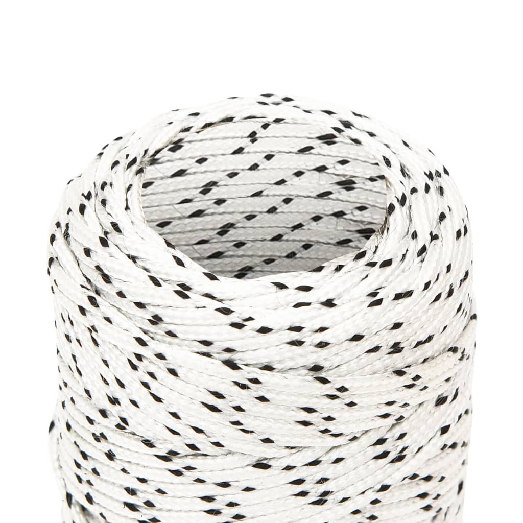 Corde de bateau vidaxl tressée 2 mmx50 m en polyester blanc