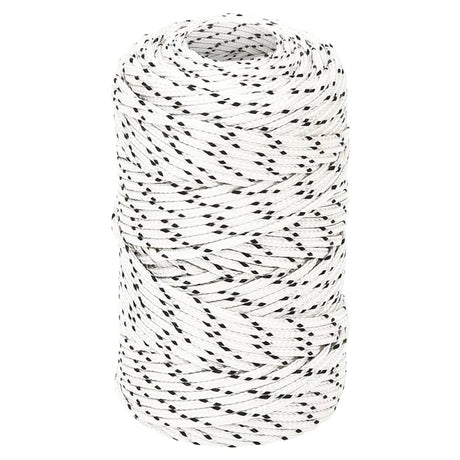 Corde de bateau vidaxl tressée 2 mmx100 m en polyester blanc