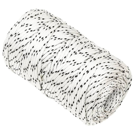 Corde de bateau vidaxl tressée 2 mm x 500 m de polyester blanc