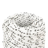 Corde de bateau vidaxl tressée 2 mm x 500 m de polyester blanc
