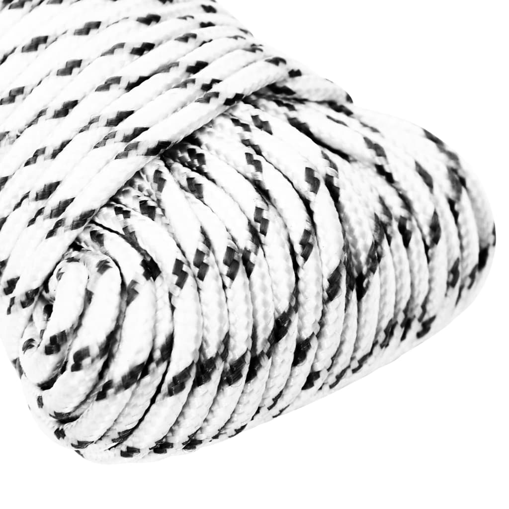 Vidaxl Boat Rope flettet 3 mmx25 m polyester hvid