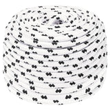 Corde à bateau vidaxl tressée 6 mmx25 m en polyester blanc