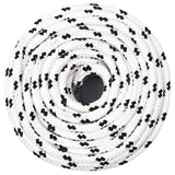 Corde à bateau vidaxl tressée 6 mmx25 m en polyester blanc